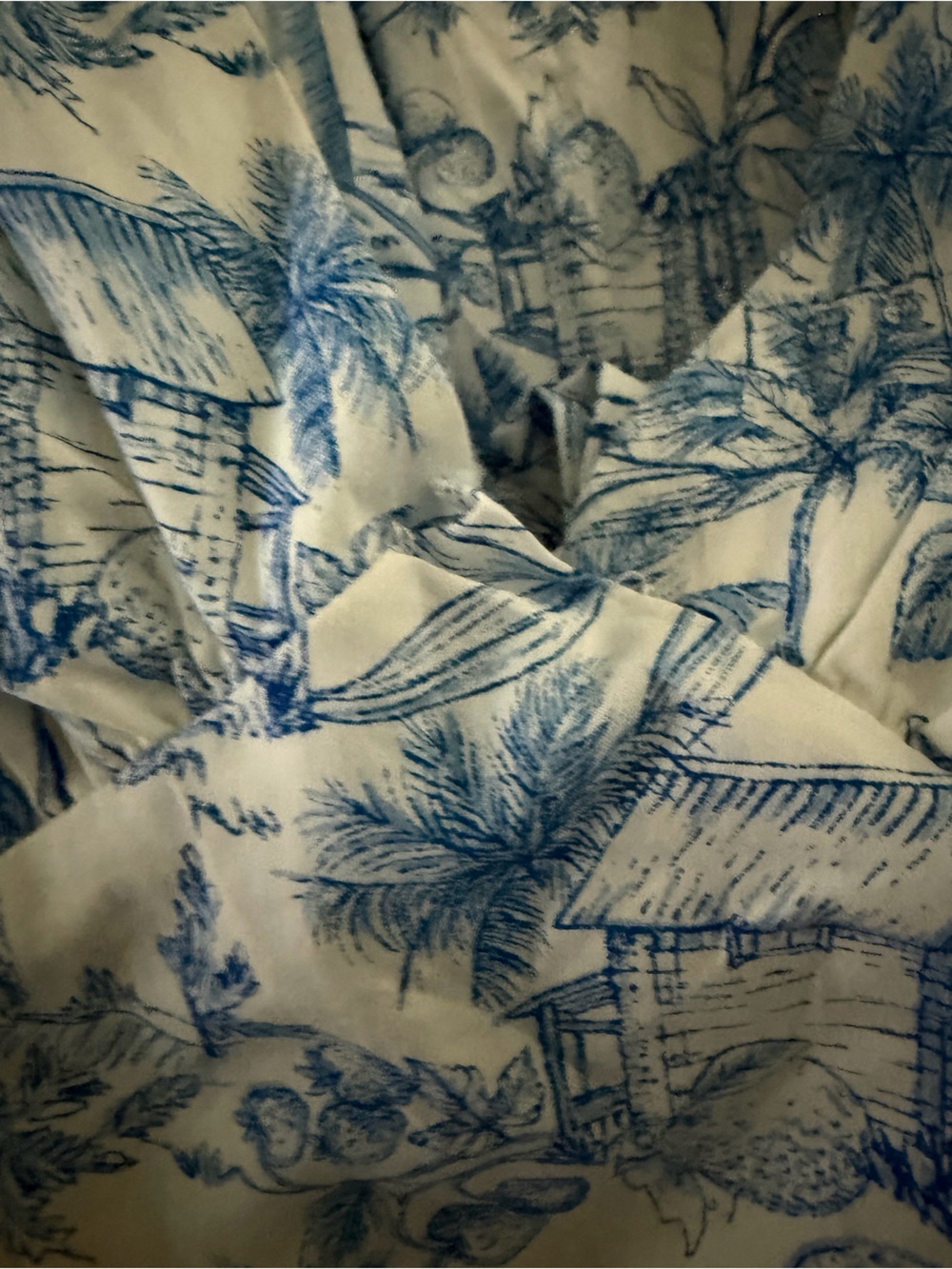 Skies Are Blue White and Blue Toile Maxi Dress - Picture 4 of 4